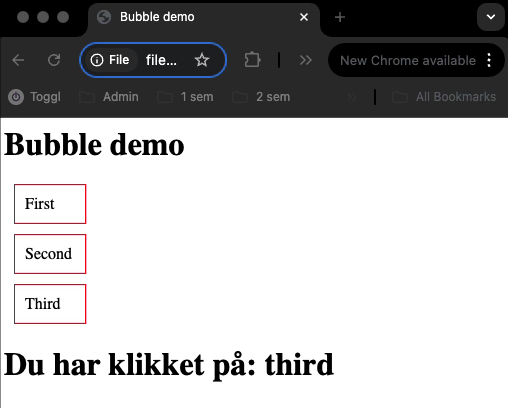 Event bubble